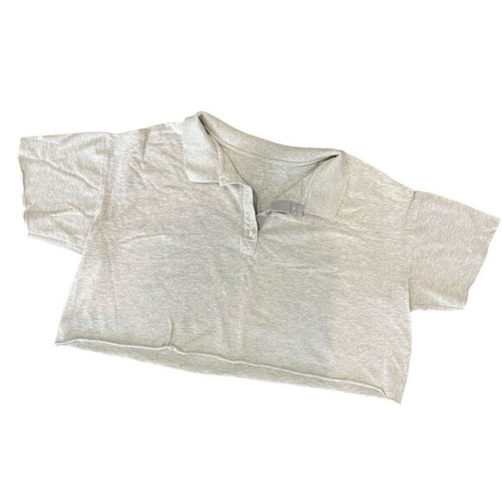 aerie cropped collared shirt